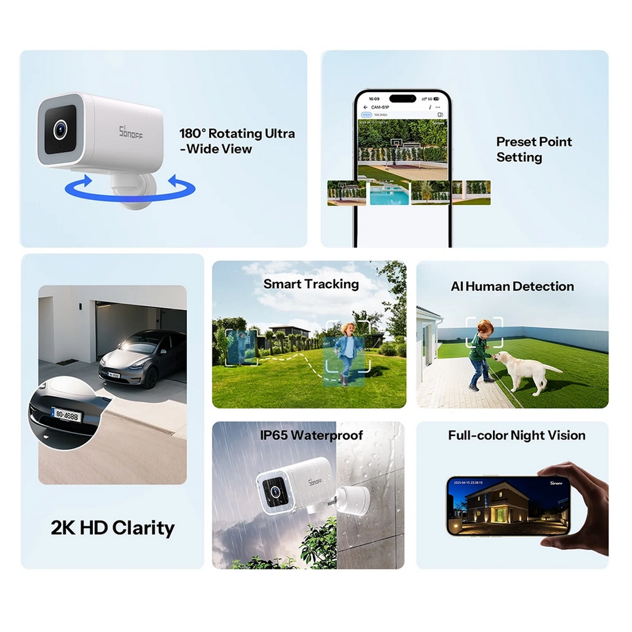SONOFF CAM Outdoor Smart Security Camera | CAM-B1P